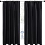 NICETOWN Halloween Black Blackout Curtain...