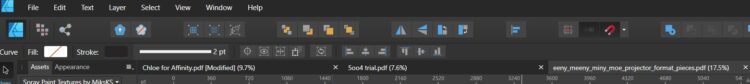 Multiple documents open in Affinity Desginer