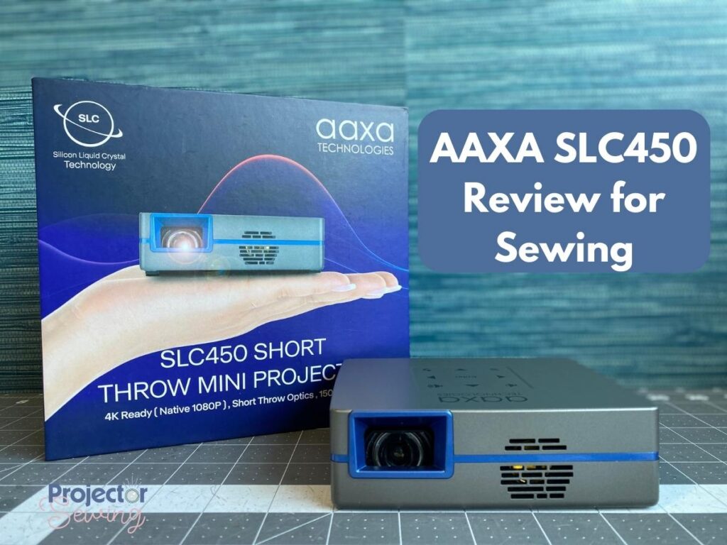 palm-sized AAXA SLC450 short throw projector